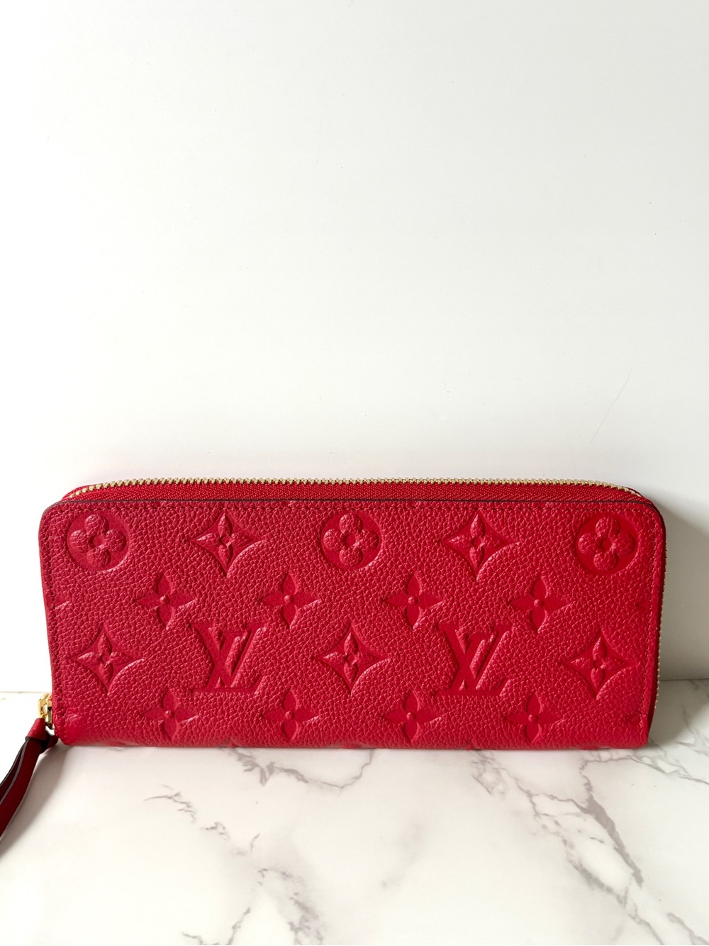 RARE Louis Vuitton Clemence Wallet Empreinte Leather Red - Picture 2 of 14